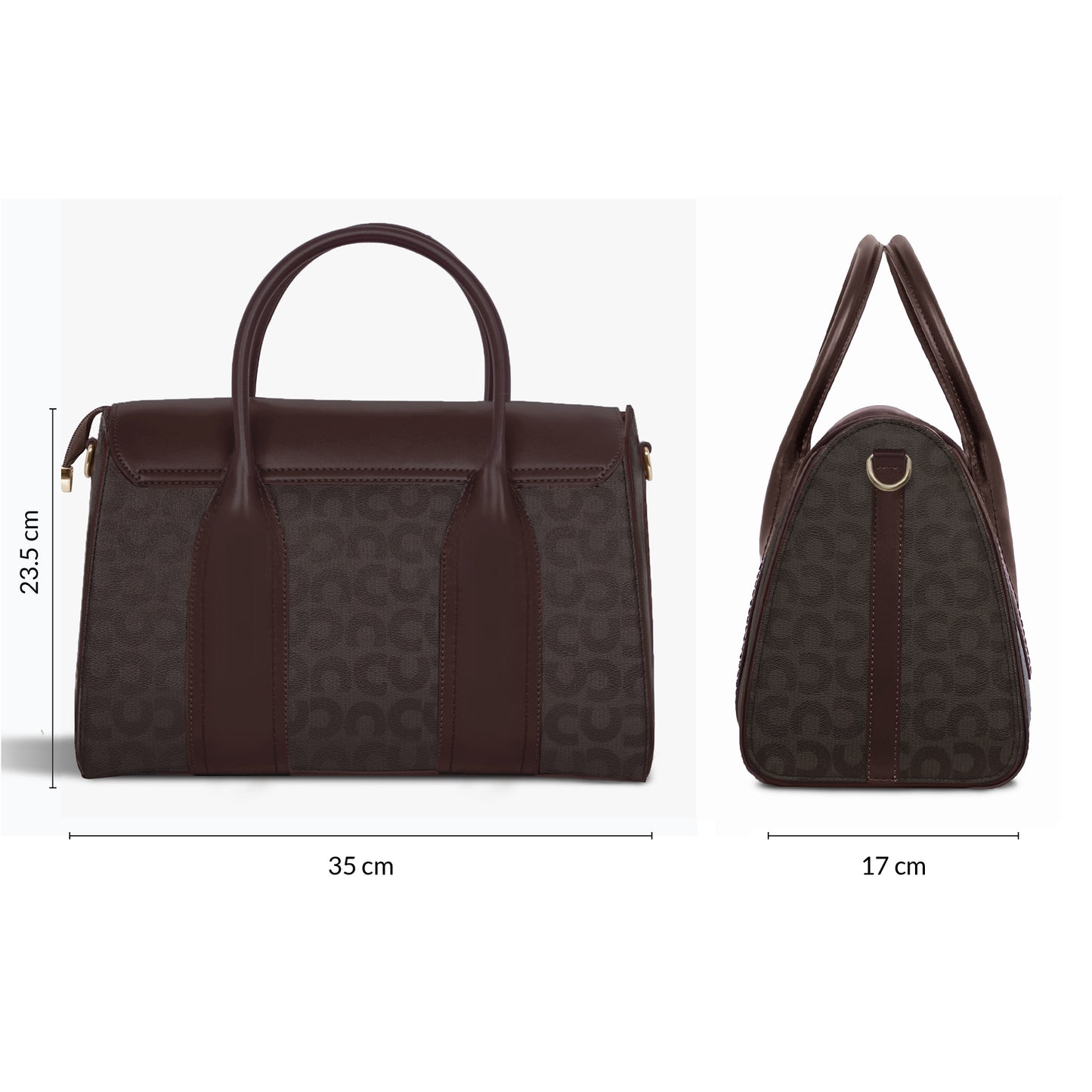 Carriall Dazzle Womens Vegan Leather Tote bag for women & girls (Brown)