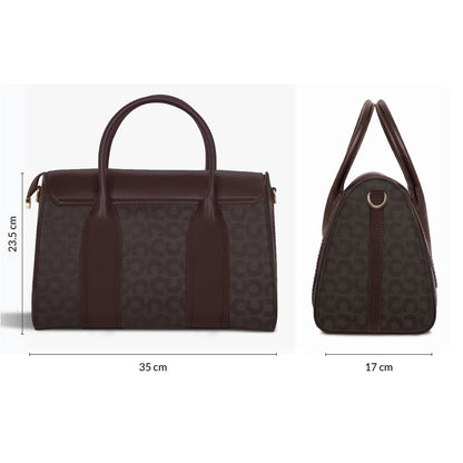 Carriall Dazzle Womens Vegan Leather Tote bag for women & girls (Brown)
