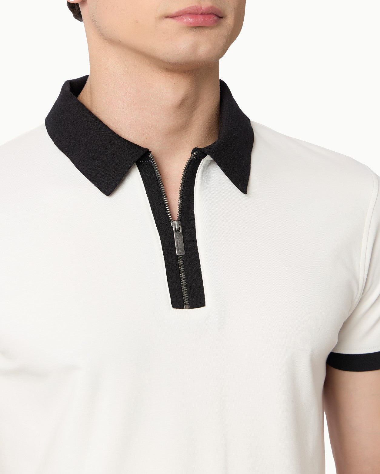Imperial Zipper Polo White
