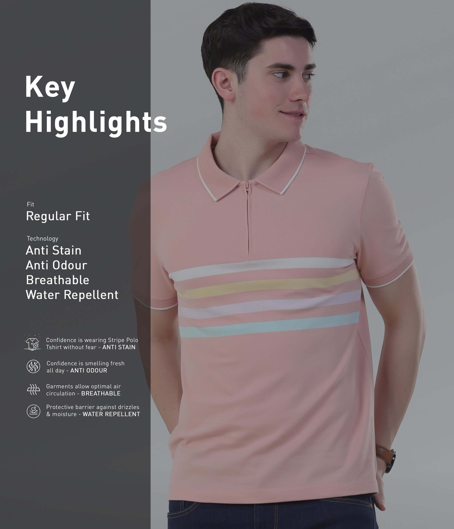 Polo Tshirt | Anti Stain Anti Odor Water Repellent   ORANGEMARMALADE