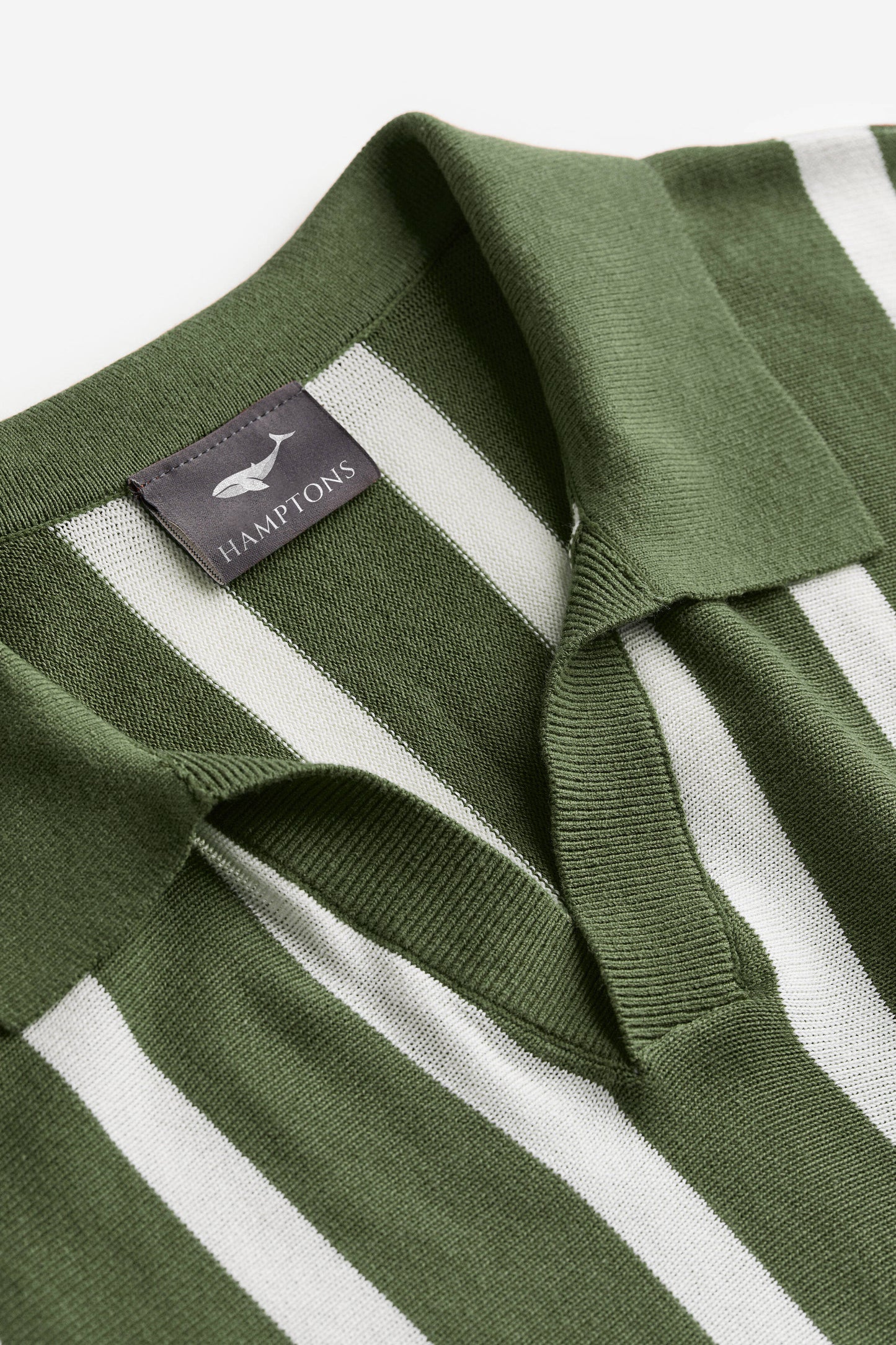 Summer Green Stripes Old Money Polo