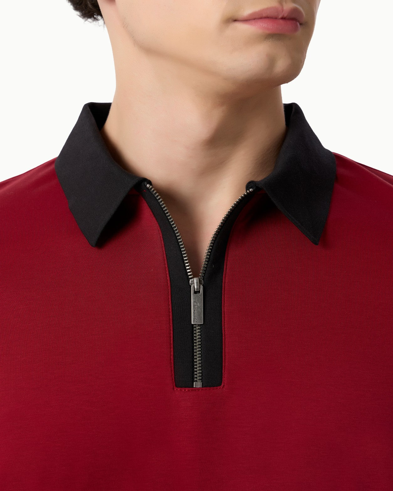 Imperial Zipper Polo Crimson