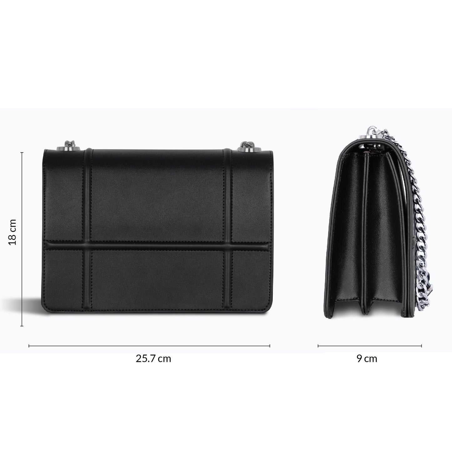 Carriall Fable Womens Vegan Leather Handbag for women & girl (Black)