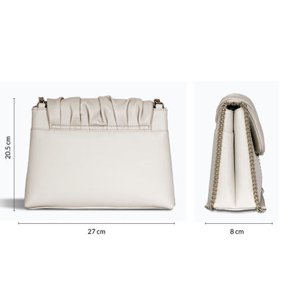 Carriall Bella Womens Vegan Leather Handbag for women & girls (White)