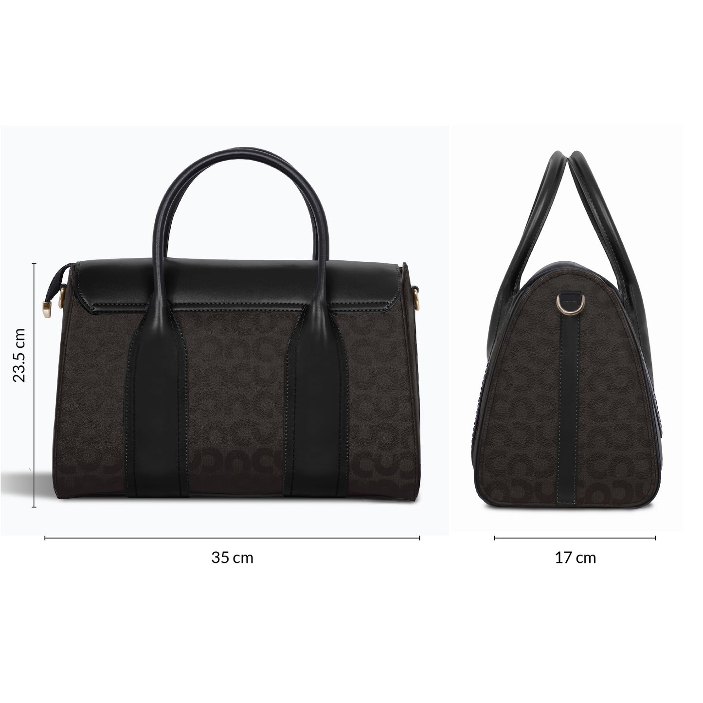 Carriall Dazzle Womens Vegan Leather Tote bag for women & girls (Black)