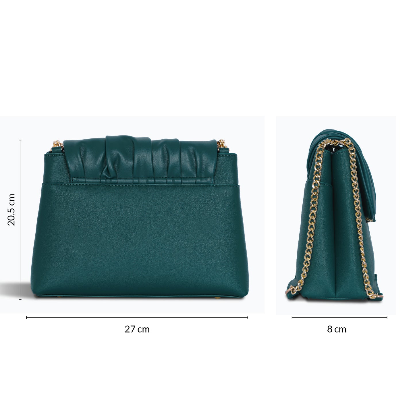 Carriall Bella Womens Vegan Leather Handbag for women & girls (Dark Teal)