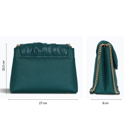 Carriall Bella Womens Vegan Leather Handbag for women & girls (Dark Teal)