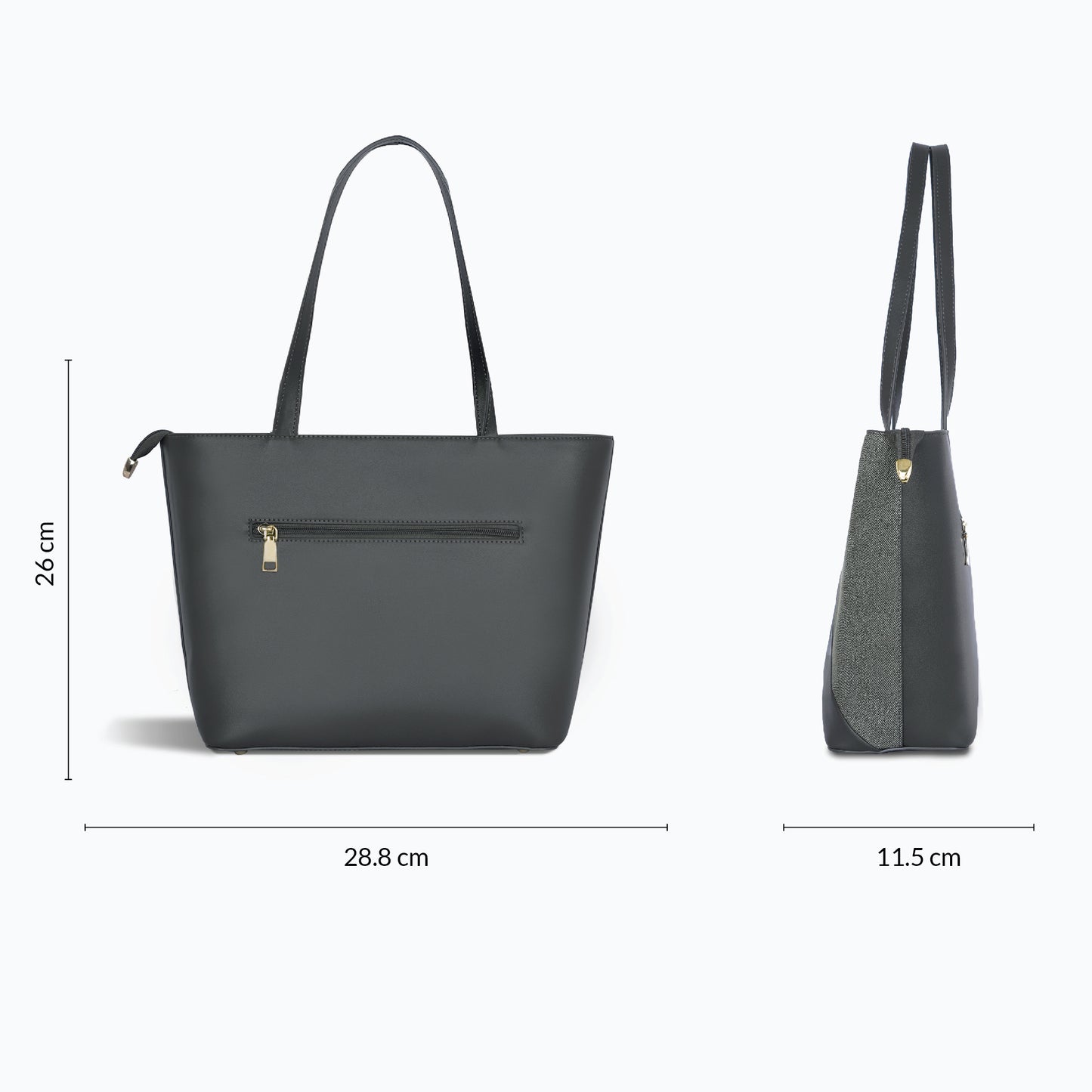 Carriall Estelle Vegan Leather Tote bag for women & girls (Grey)