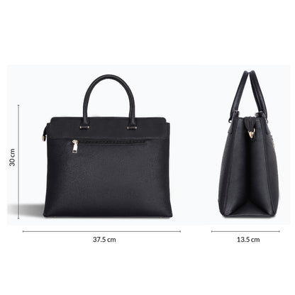 Carriall Empress Vegan Leather Tote bag for women & girls (Black)