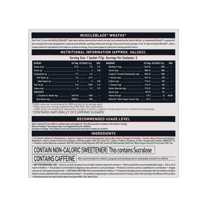 MuscleBlaze Pre Workout WrathX with Creapure, Nitroblaze & BioPerine (Cola Frost, 85g, Pack of 5) | MuscleBlaze at Broadway