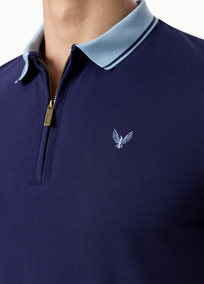 Azure Trim Polo Blue