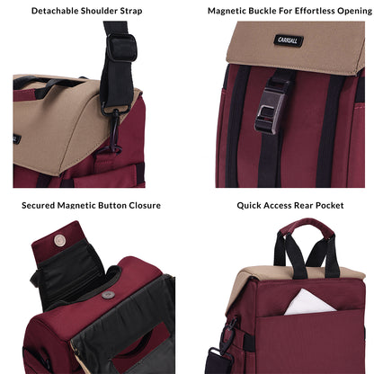 Carriall Nova Meal Bag Maroon Lunch Bag For Men, Women & Kids (Boys/Girls) (Maroon)
