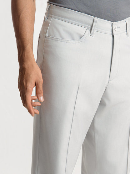 Korean Grey Relaxed Fit Pintuck Pants