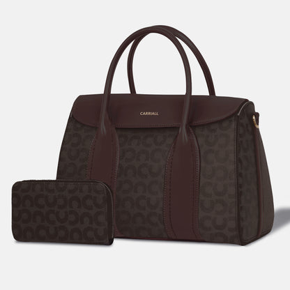 Carriall Dazzle Womens Vegan Leather Tote bag for women & girls (Brown)