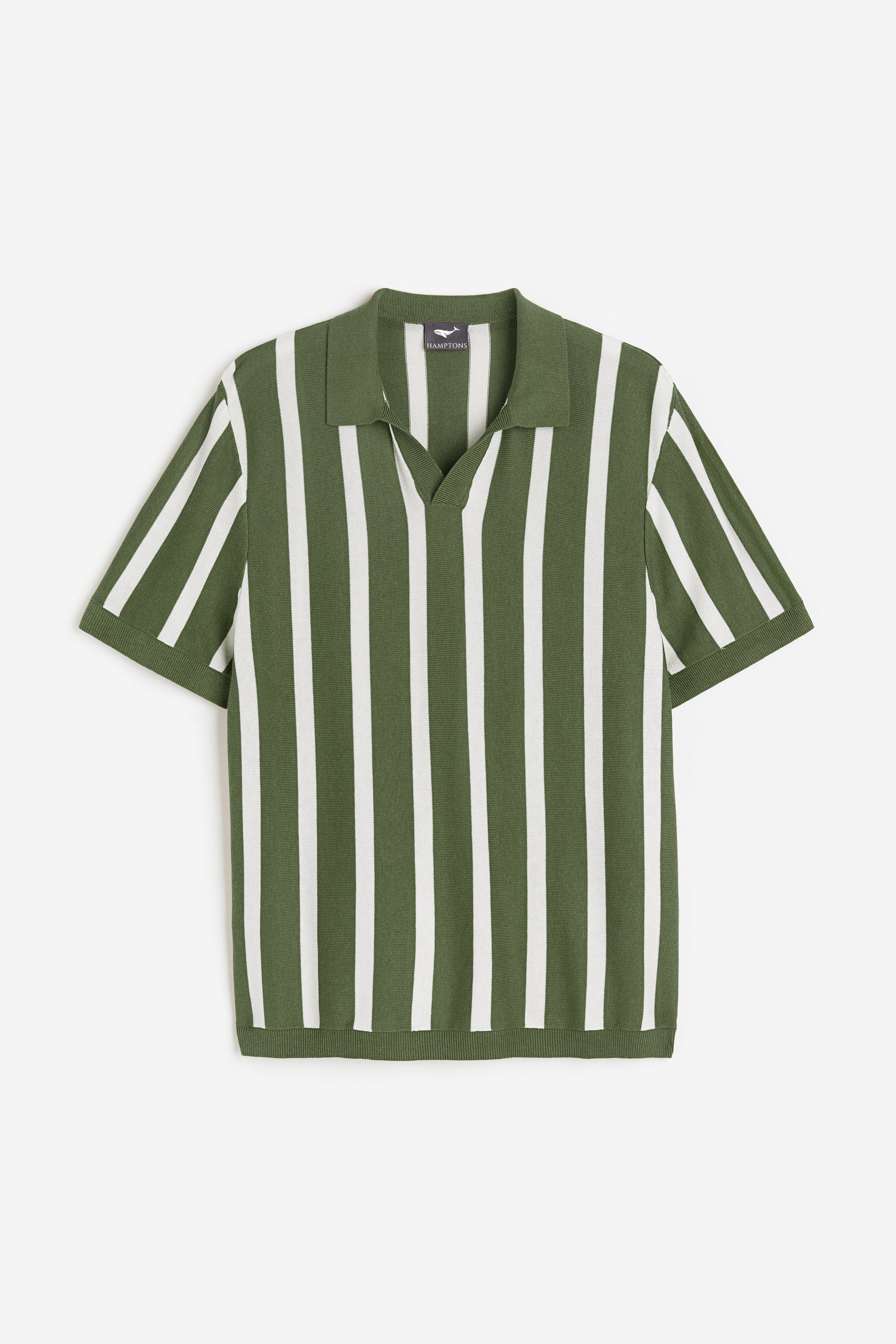 Summer Green Stripes Old Money Polo | Hamptons at Broadway