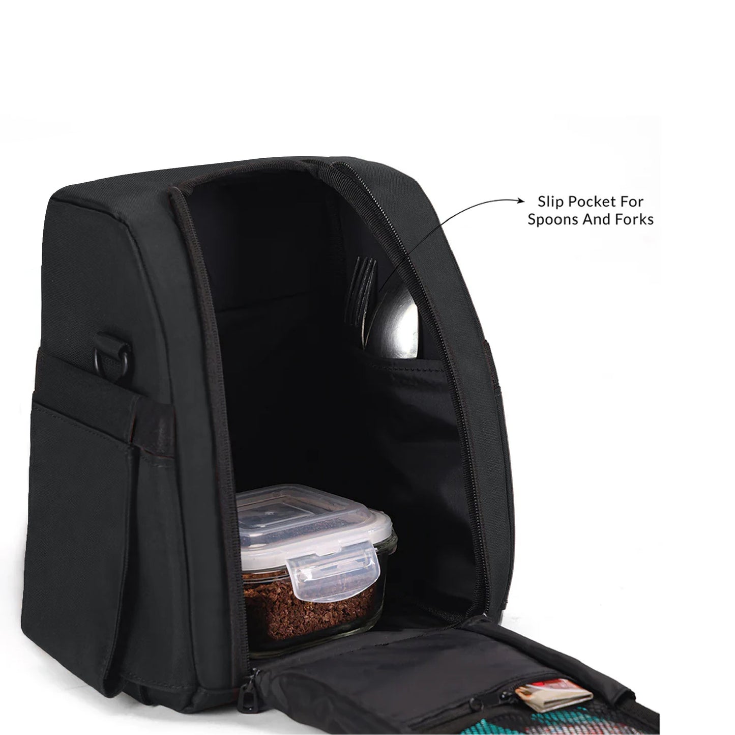 Carriall Black Meal Bag/Tiffin/Lunch Bag for Office.