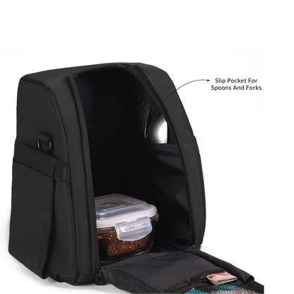 Carriall Black Meal Bag/Tiffin/Lunch Bag for Office.