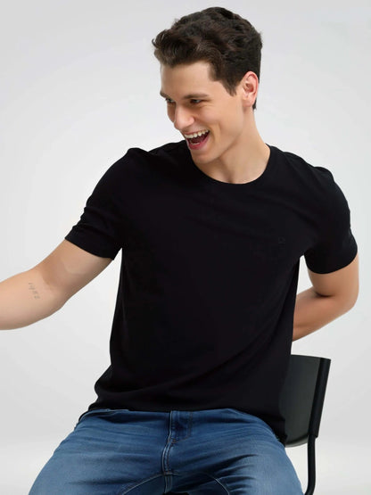 Crew Neck Tshirt | Anti Stain Anti Odor Water Repellent-BLACKPEARL