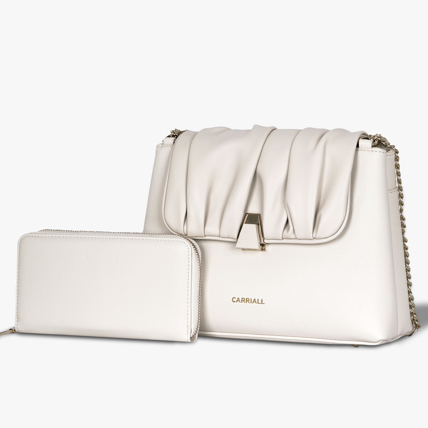 Carriall Bella Womens Vegan Leather Handbag for women & girls (White)