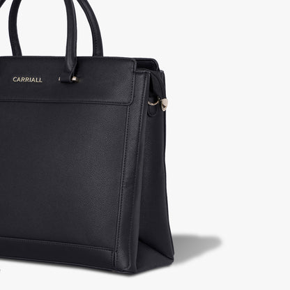 Carriall Empress Vegan Leather Tote bag for women & girls (Black)