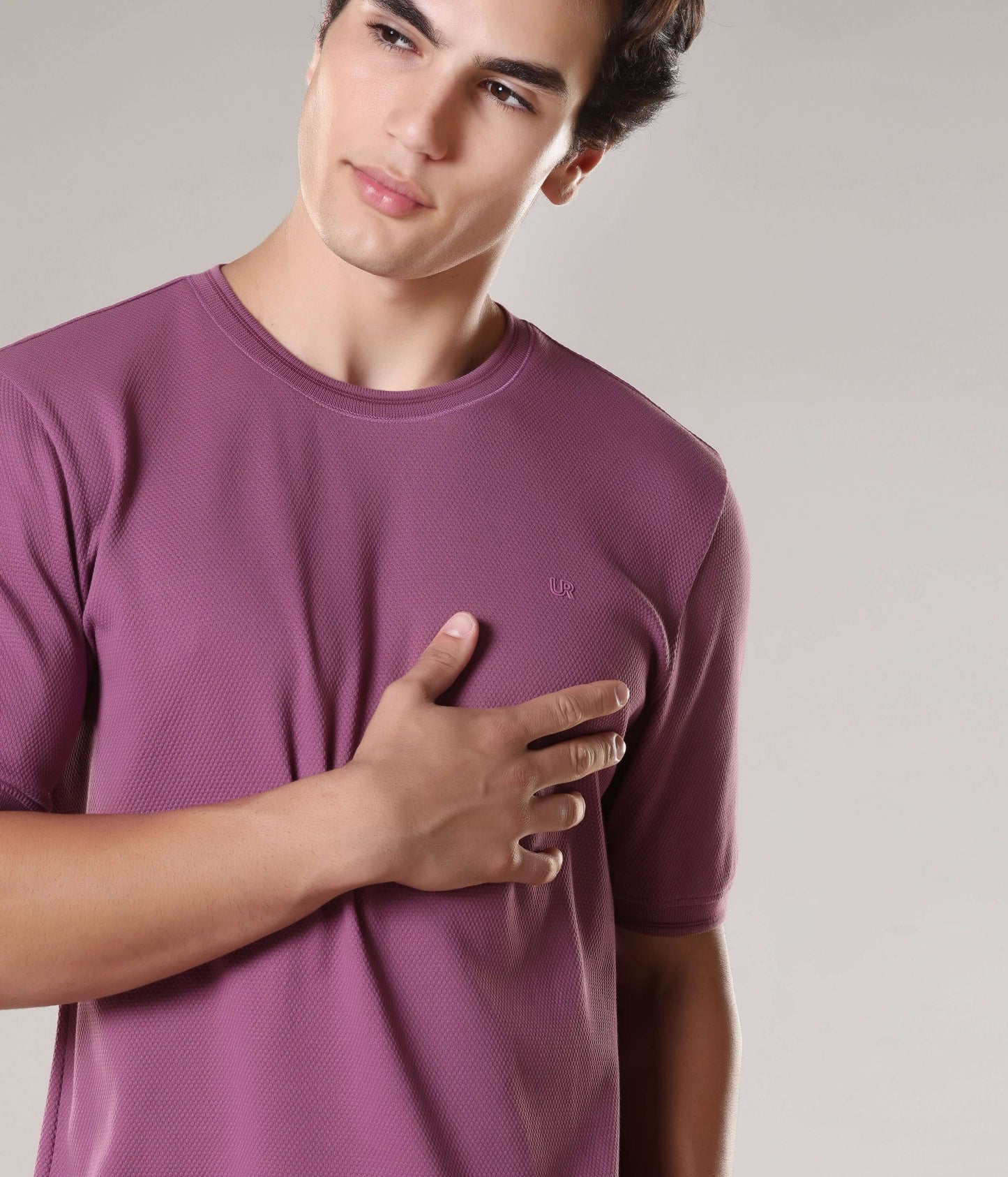 Crew Neck Tshirt |Cool Tech + UV Protectant + Anti Odour  DUSTYROSE