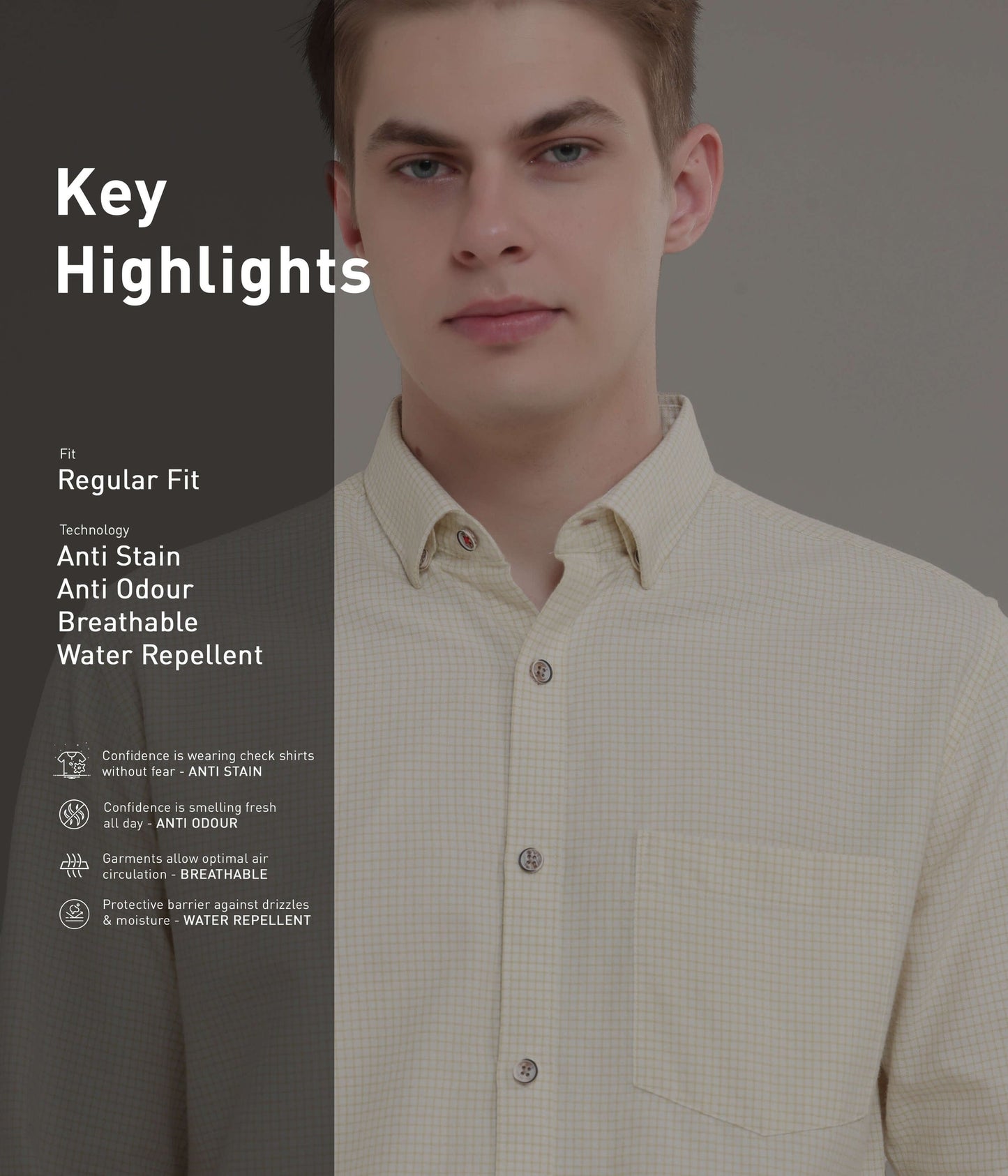 Shirt | Anti Stain Anti Odor Water Repellent   CREAMYCRACKERS