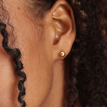 Plain Ball Stud Earrings