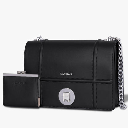Carriall Fable Womens Vegan Leather Handbag for women & girl (Black)