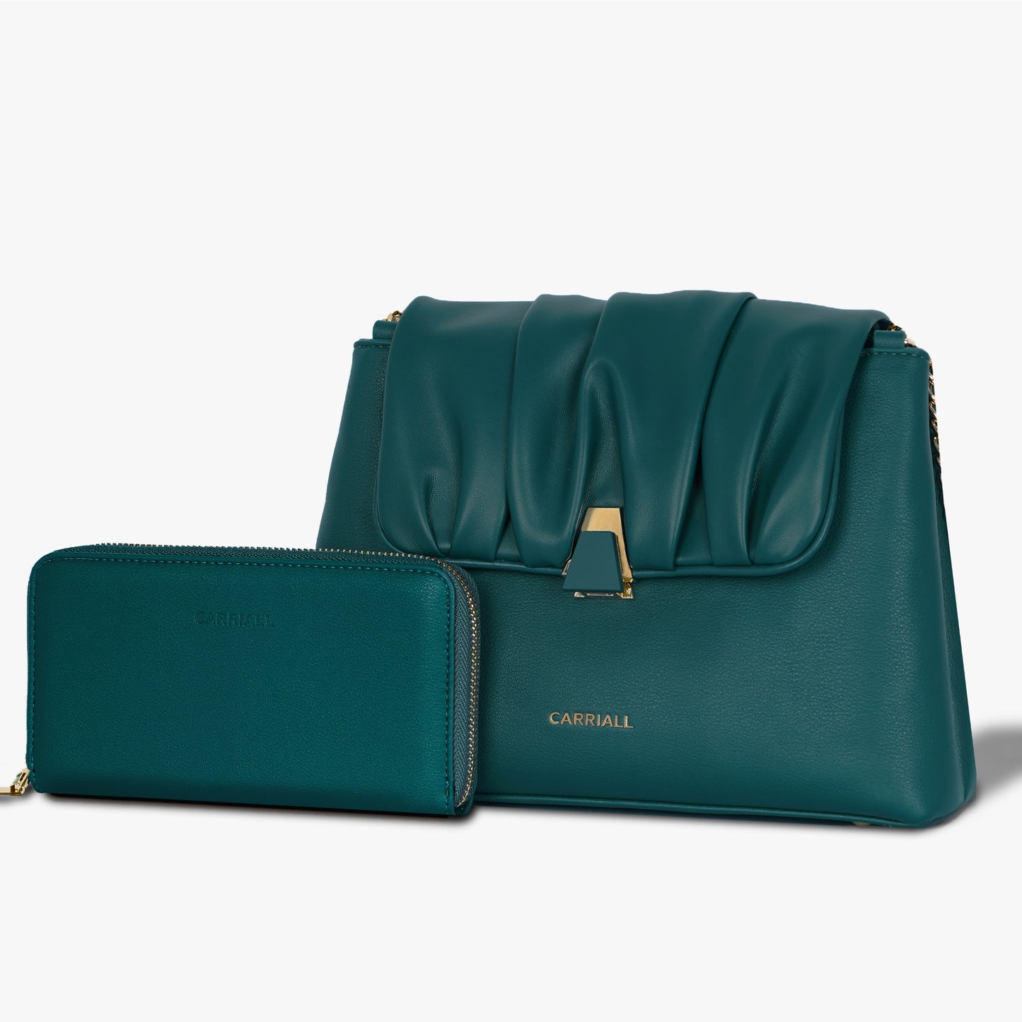 Carriall Bella Womens Vegan Leather Handbag for women & girls (Dark Teal)