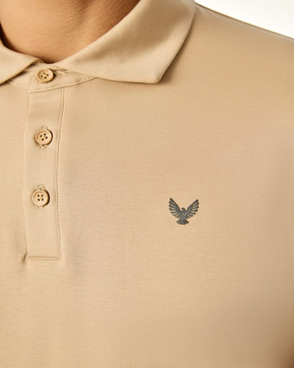 ARIN â€“ The Lucky Dove Beige Polo-Lustra Cotton