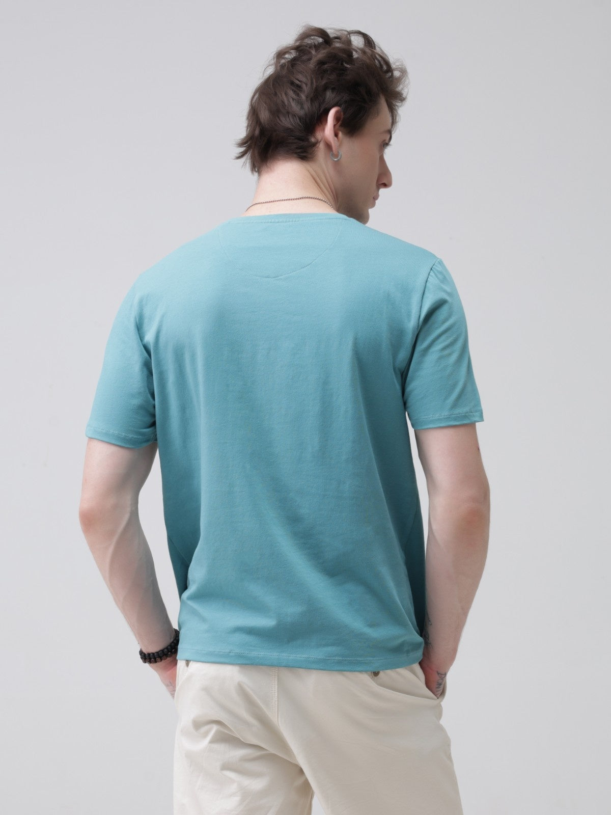 Crew Neck Tshirt | Anti Stain Anti Odor Water Repellent-PORCELAIN