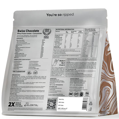 Whey Protein Blend Swiss Chocolate | Wellbeing Nutrition at Broadway