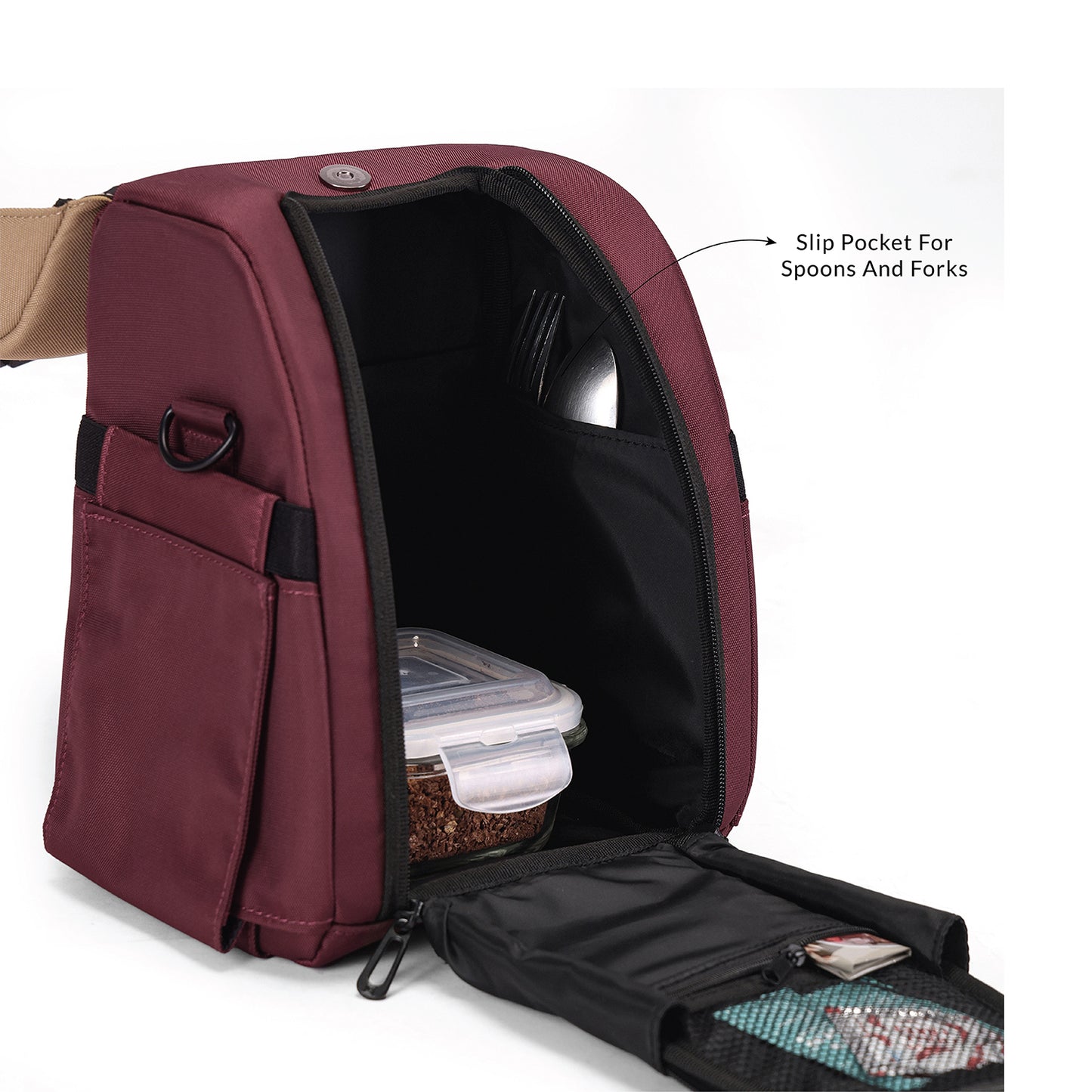 Carriall Nova Meal Bag Maroon Lunch Bag For Men, Women & Kids (Boys/Girls) (Maroon)