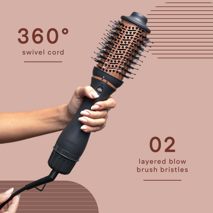 3 in 1 Hair Blow Brush - Grey