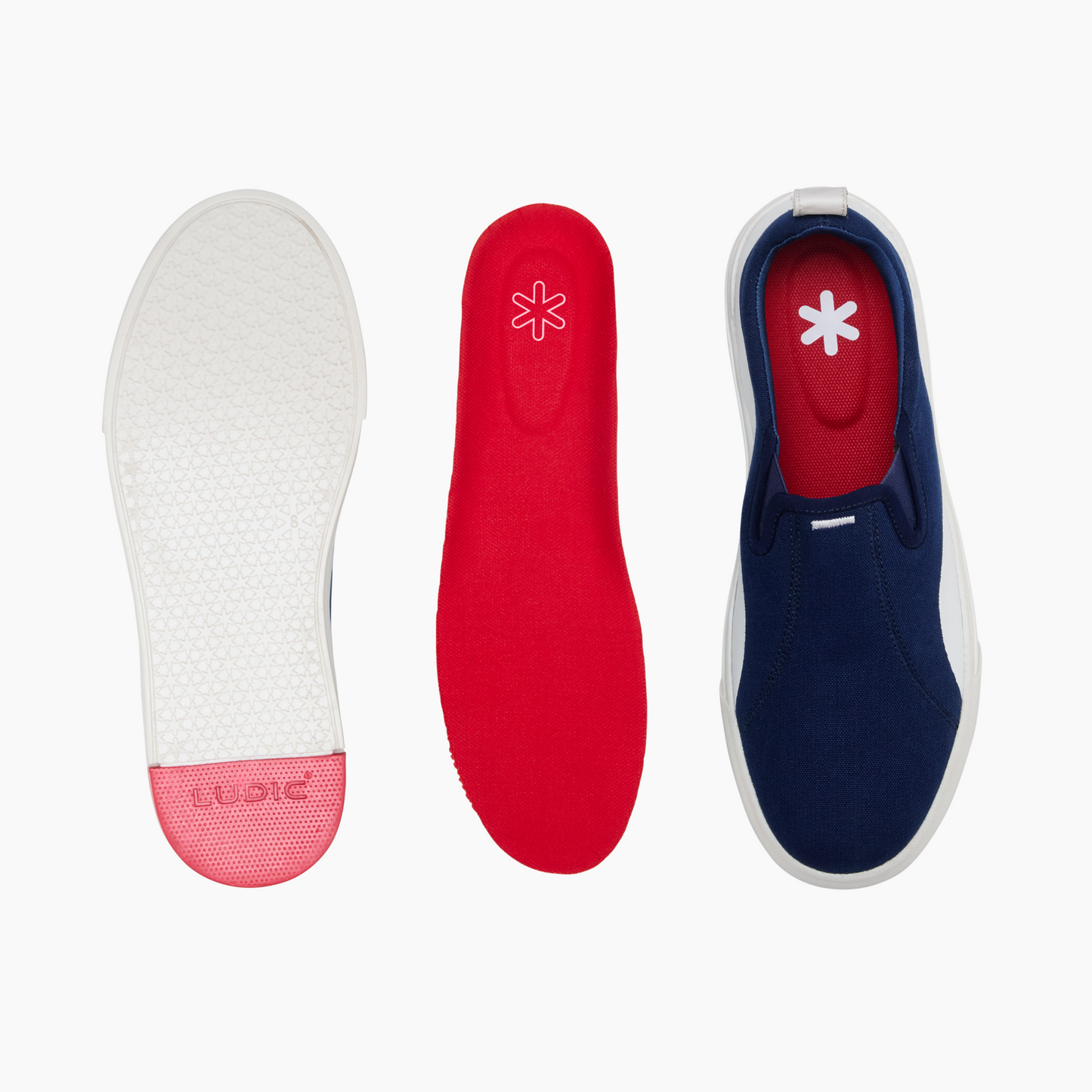 Enhanced Canvas Slip On Wavey Blue
