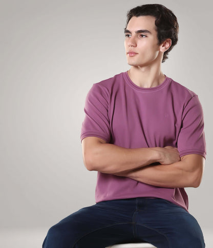Crew Neck Tshirt |Cool Tech + UV Protectant + Anti Odour  DUSTYROSE