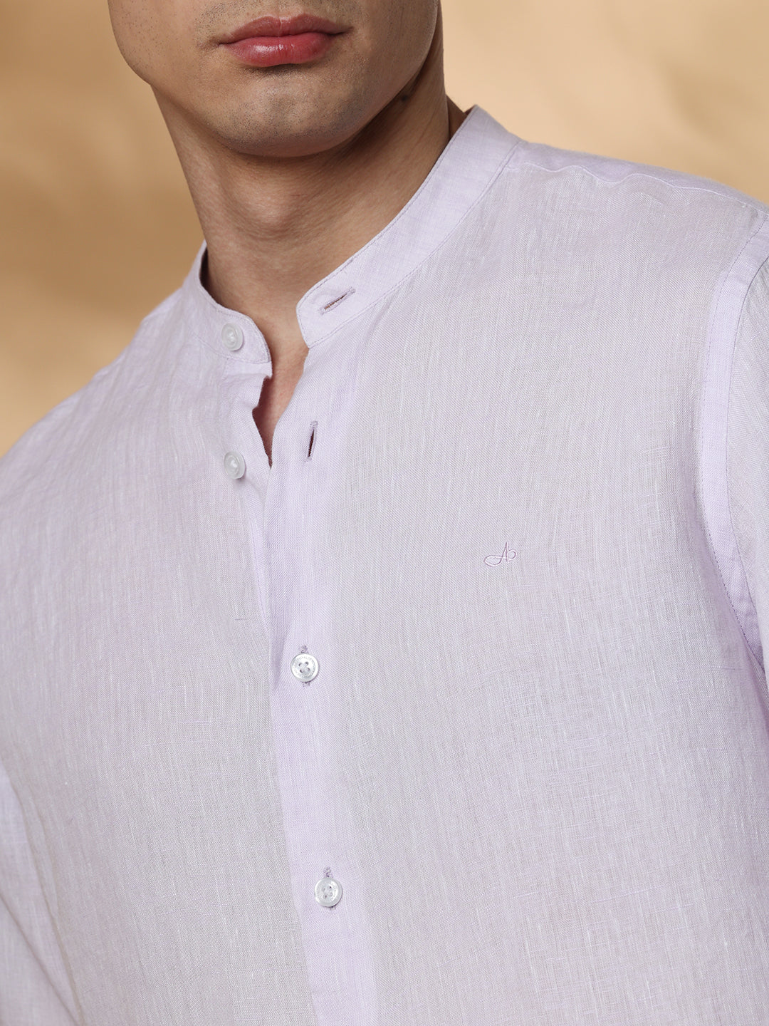 Lavender Regular Fit Casual Linen shirt for men (URBAN)