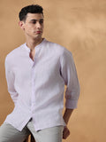 Lavender Regular Fit Casual Linen shirt for men (URBAN)