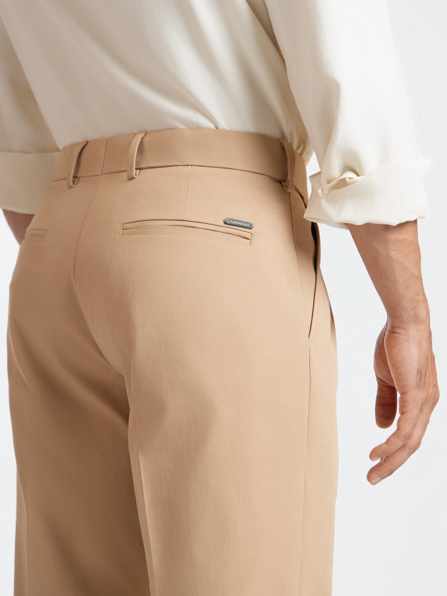 Japanese Khaki Straight Fit Pleated Formal Trousers