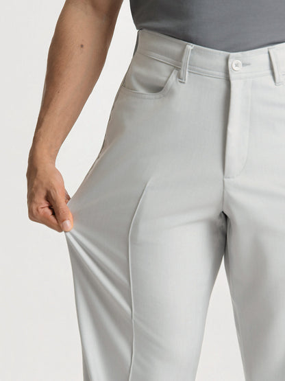 Korean Grey Relaxed Fit Pintuck Pants
