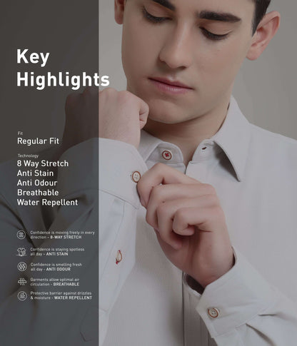 Shirt | Anti Stain Anti Odor Water Repellent   ASHENGREY