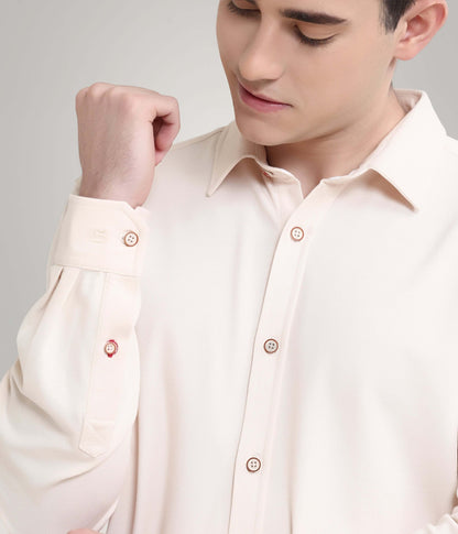 Shirt | Anti Stain Anti Odor Water Repellent   DUSKYBEIGE