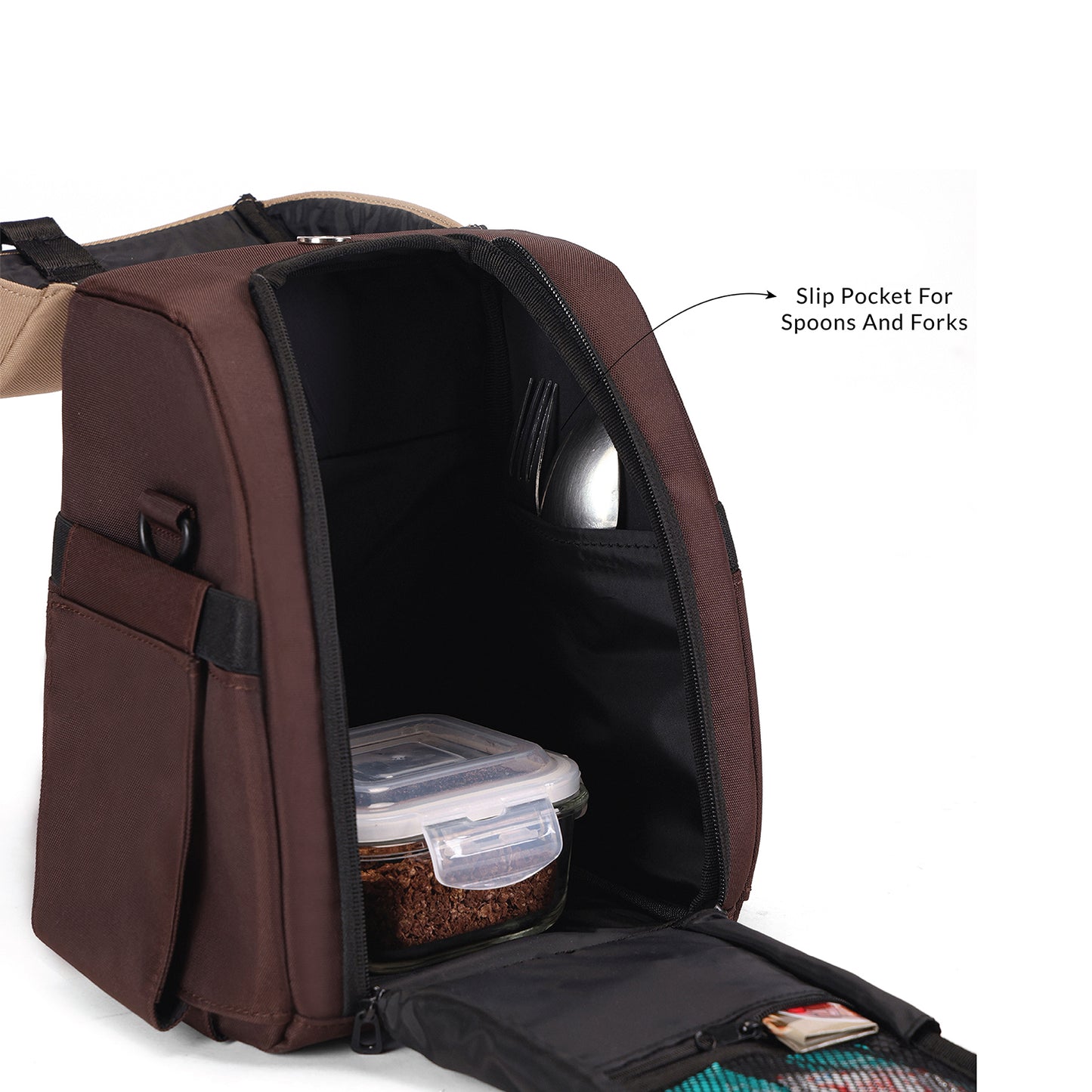 Carriall Nova Meal Bag Brown Lunch Bag/ Tiffin Bag  For Men, Women & Kids (Boys/Girls) (Brown)