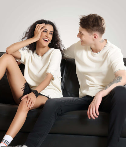 Crew Neck Tshirt |Cool Tech + UV Protectant + Anti Odour  PEARLOFFWHITE