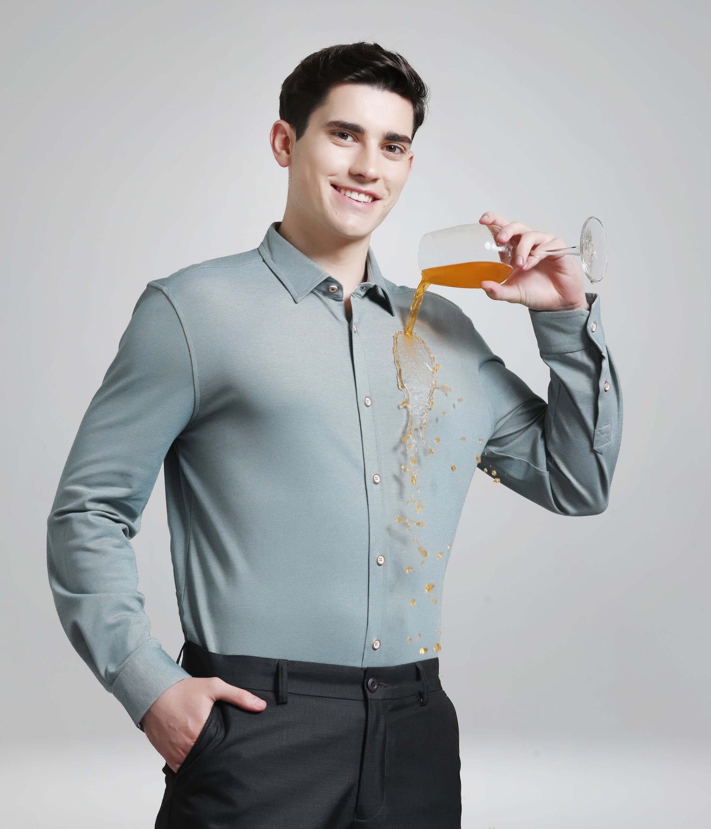 Shirt | Anti Stain Anti Odor Water Repellent   JADEITEGREEN
