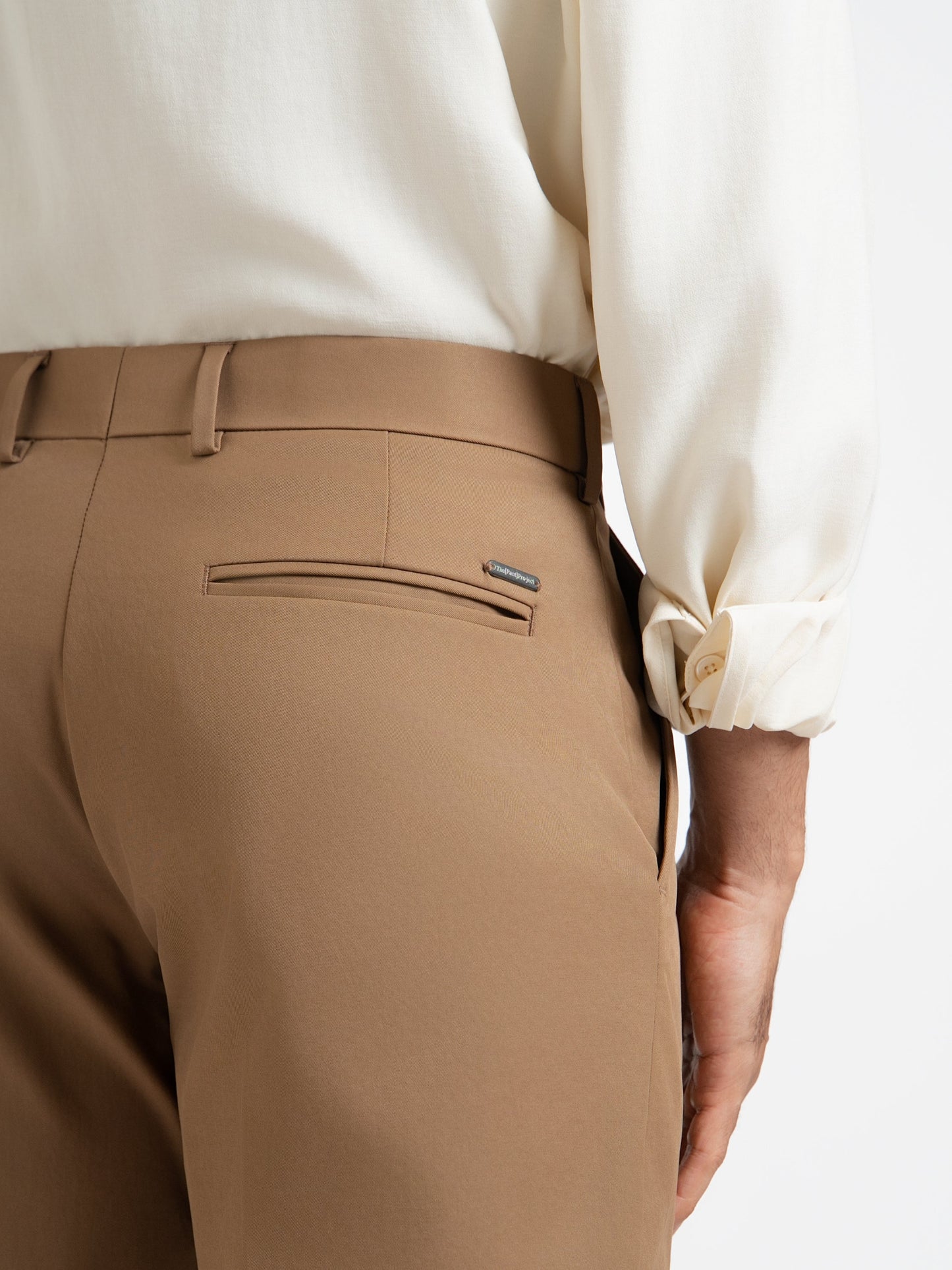 Japanese Brown Straight Fit Pleated Formal Trousers