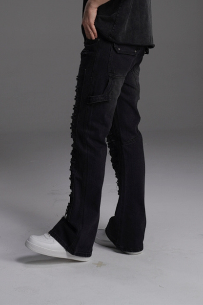 RIPPED TO RIOT FLARED VALKYRE JEANS