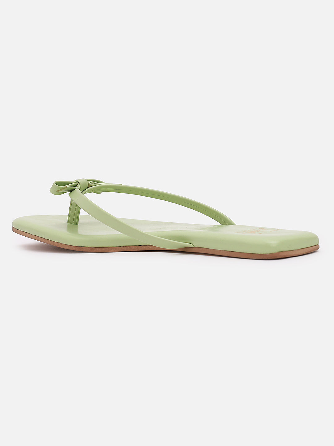 Tao By Tao Paris Breeza Women Green Slip On Flats With Bow