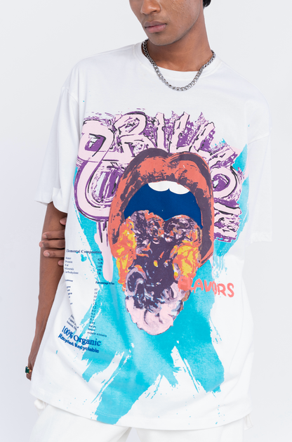 8 Billion Flavours' T-Shirt (White) | Huemn at Broadway