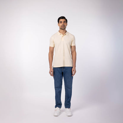 Men's Pique Polo - Beige
